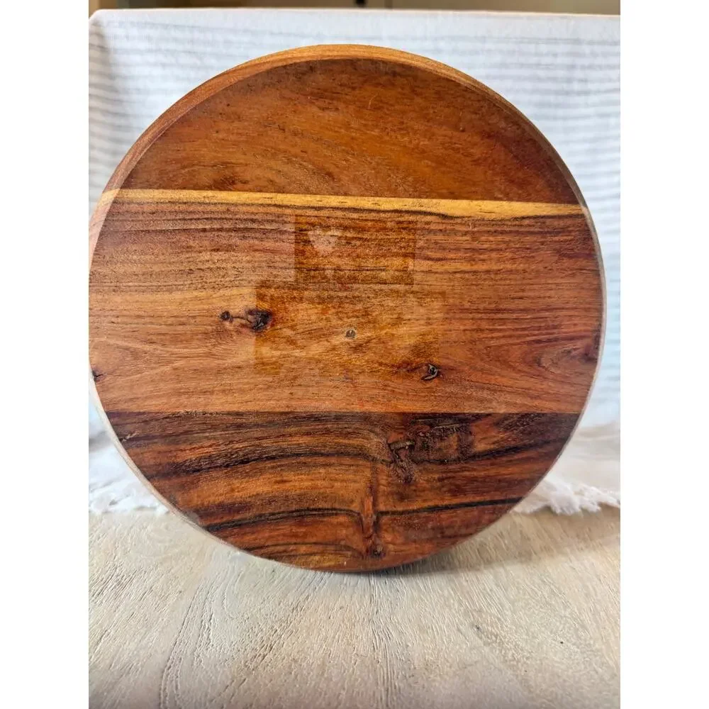 Copied - Handmade Segmented Wood Bowl 8+ Inch Wide Rustic Multipurpose Decor